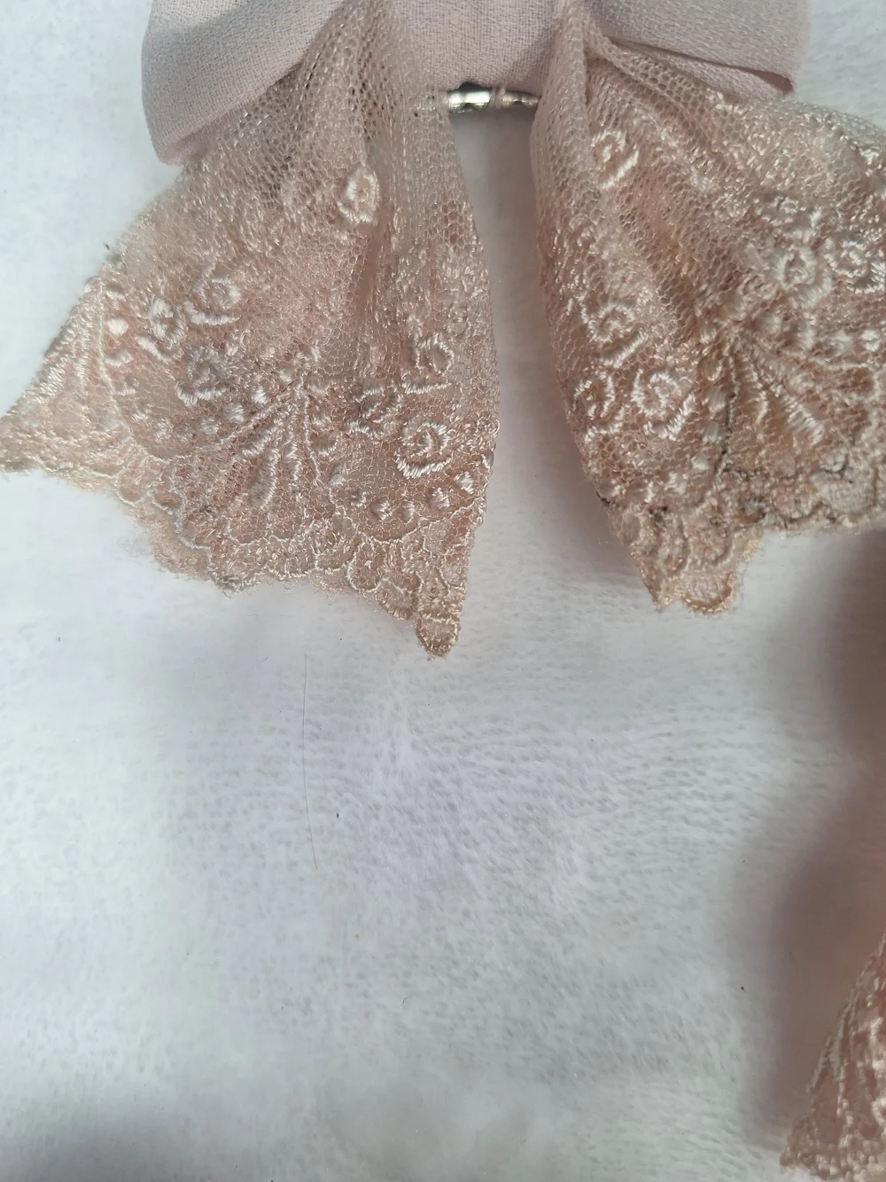 Innocent World Pale Pink Rose Lace Ribbon Hair Clips | Set of 2 | Classic Lolita